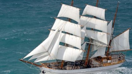 The magnificent three-masted barque Le Français will be present at Fécamp Grand'Escale 2022 